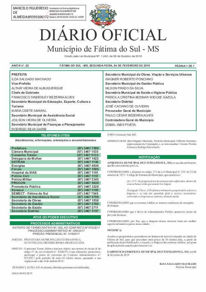 Diário Oficial - Edição nº 22