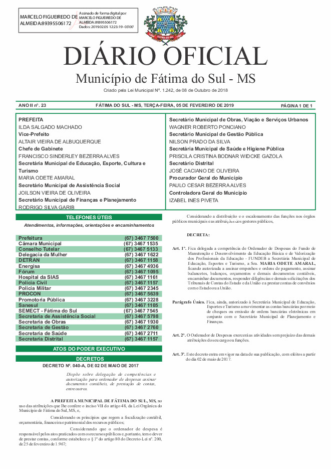 Diário Oficial - Edição nº 23