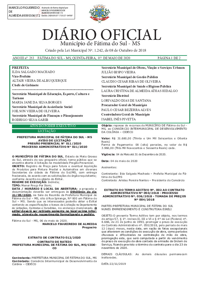 Diário Oficial - Edição nº 253