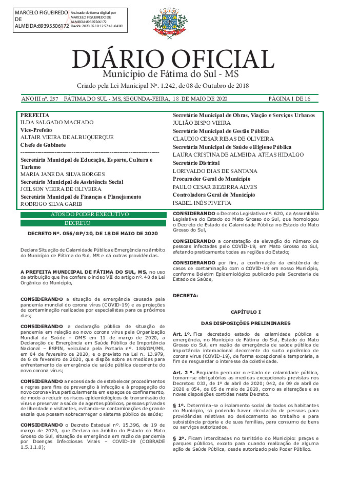 Diário Oficial - Edição nº 257