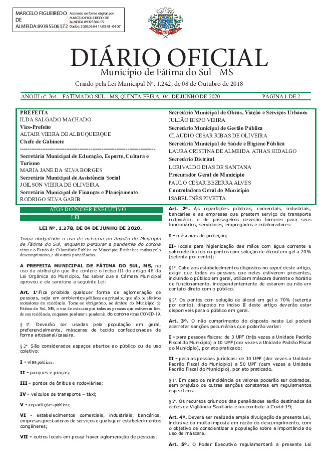 Diário Oficial - Edição nº 264