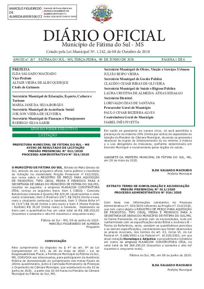 Diário Oficial - Edição nº 267