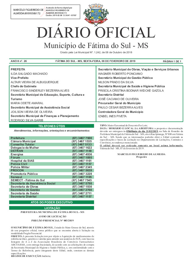 Diário Oficial - Edição nº 26