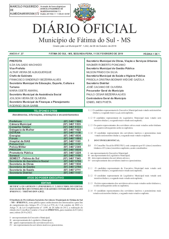 Diário Oficial - Edição nº 27