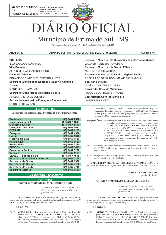 Diário Oficial - Edição nº 28