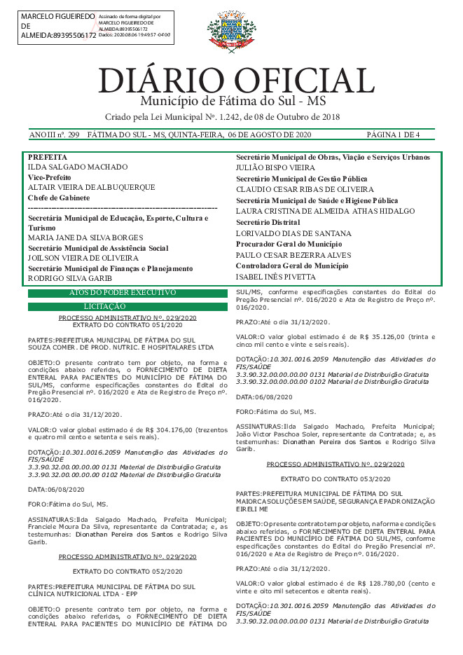 Diário Oficial - Edição nº 299