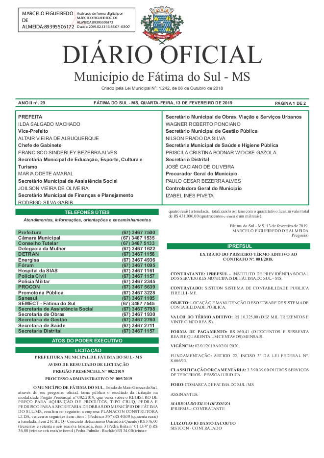 Diário Oficial - Edição nº 29