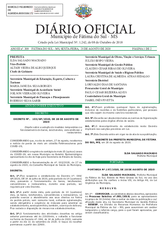 Diário Oficial - Edição nº 309