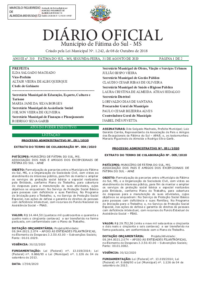 Diário Oficial - Edição nº 310