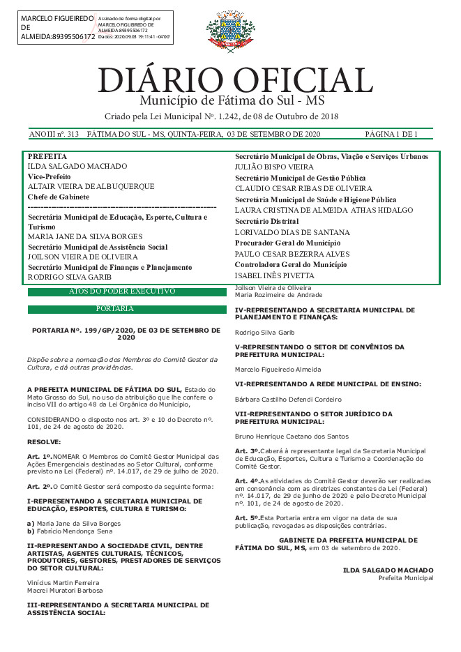 Diário Oficial - Edição nº 313