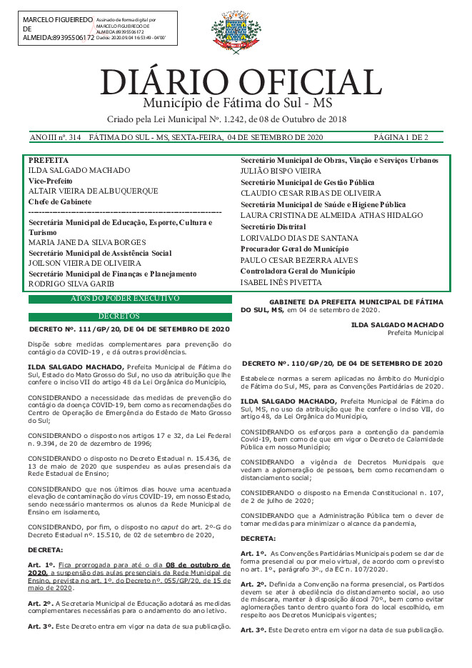 Diário Oficial - Edição nº 314