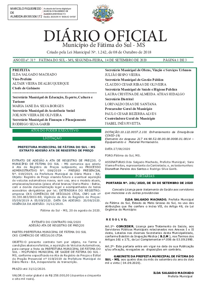 Diário Oficial - Edição nº 317