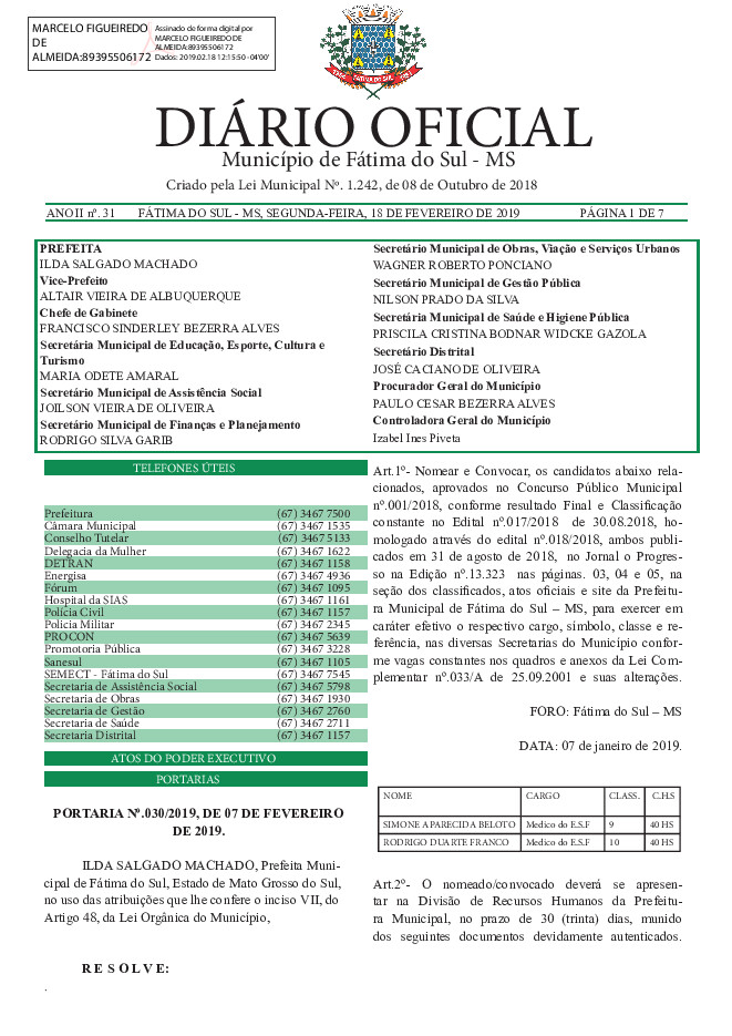 Diário Oficial - Edição nº 31