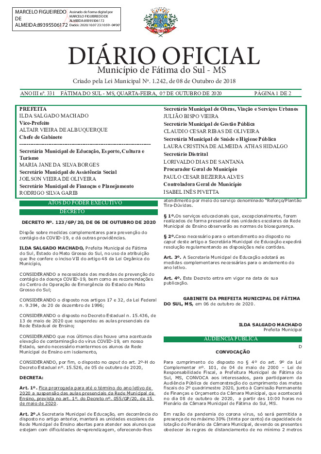 Diário Oficial - Edição nº 331