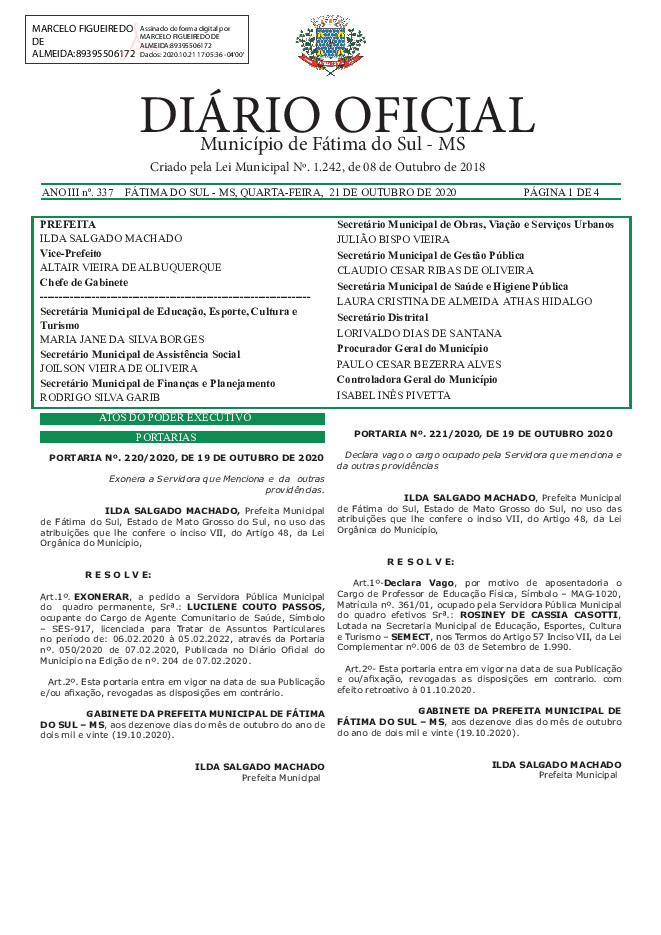 Diário Oficial - Edição nº 337