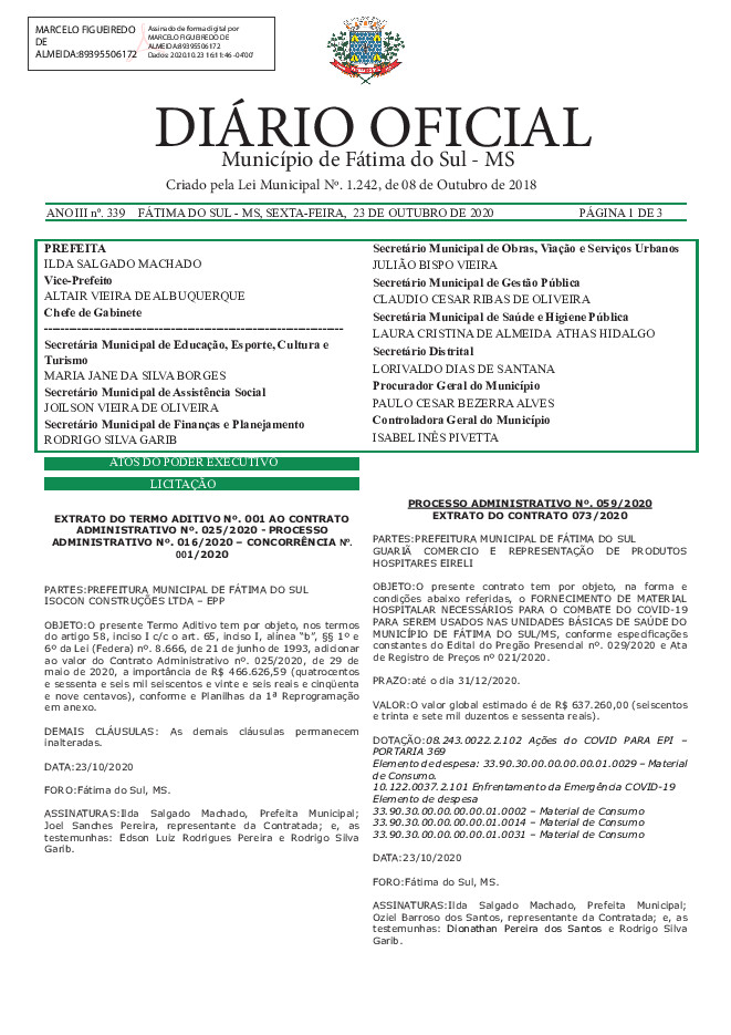 Diário Oficial - Edição nº 339