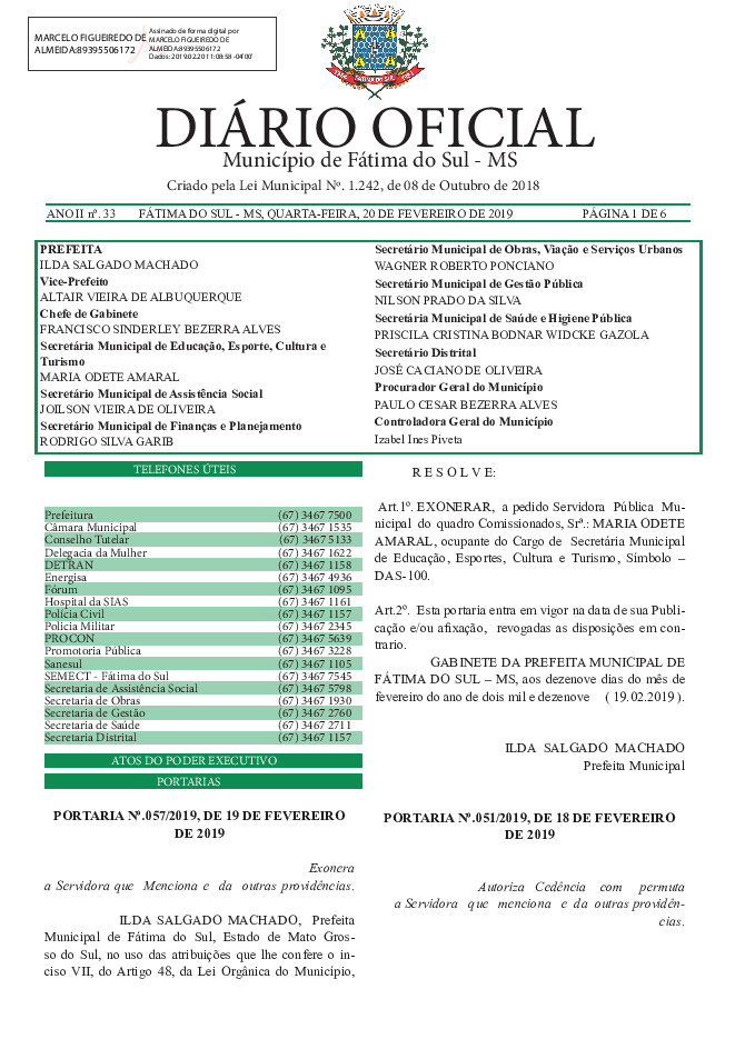 Diário Oficial - Edição nº 33