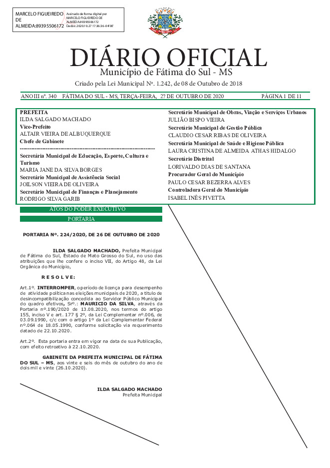 Diário Oficial - Edição nº 340