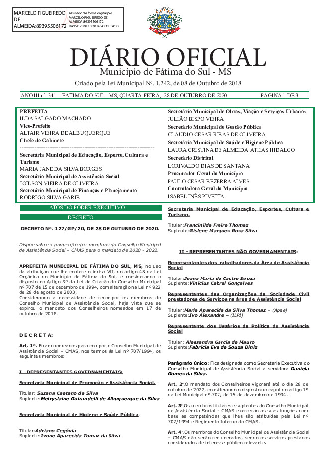 Diário Oficial - Edição nº 341