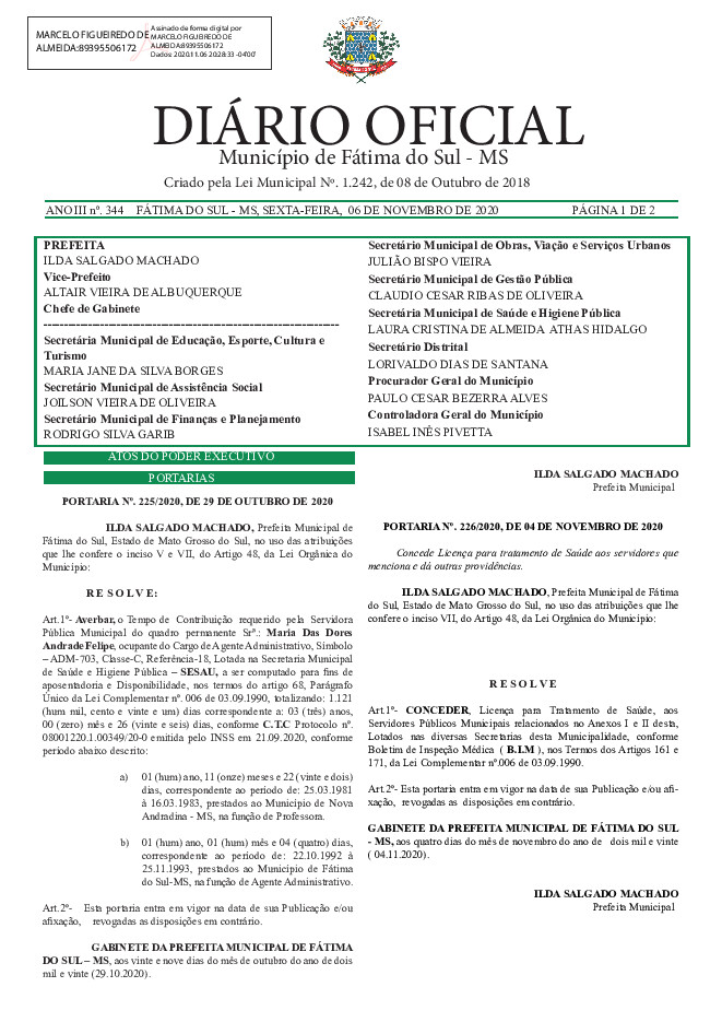 Diário Oficial - Edição nº 344