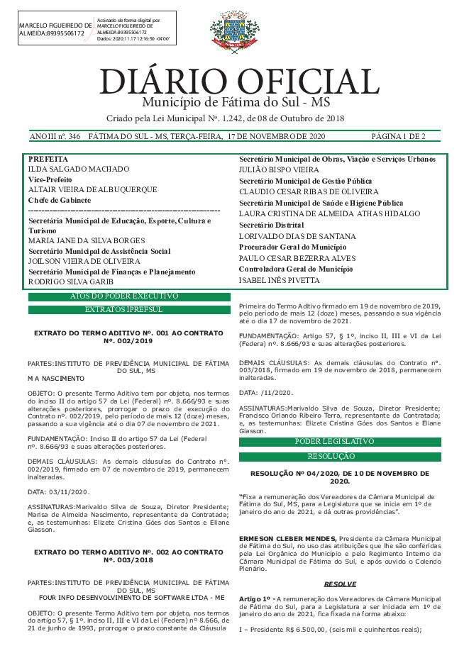 Diário Oficial - Edição nº 346