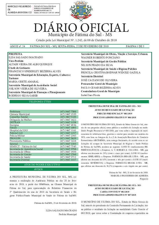 Diário Oficial - Edição nº 34