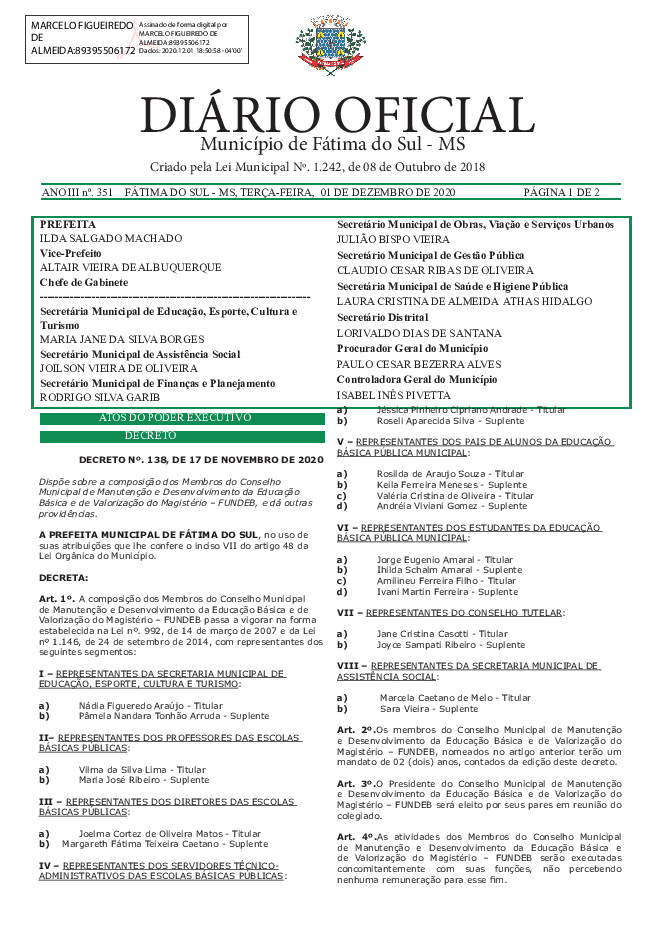 Diário Oficial - Edição nº 351