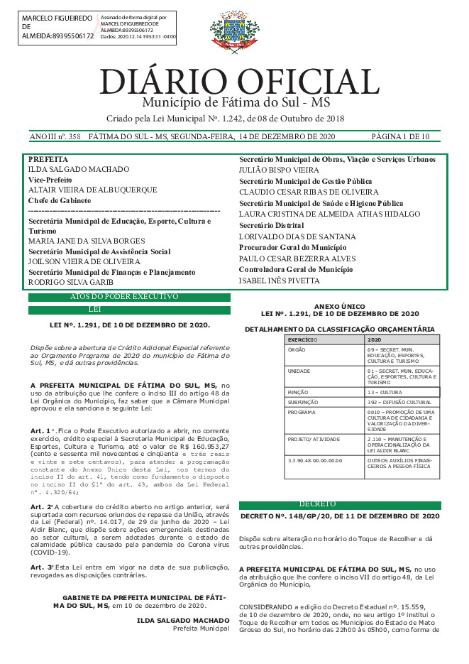 Diário Oficial - Edição nº 358