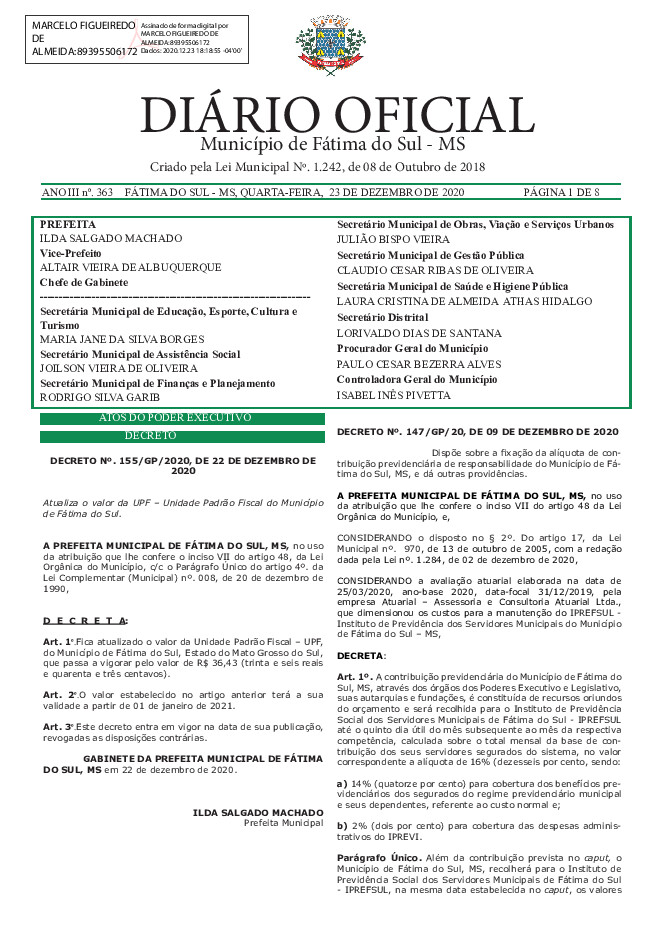 Diário Oficial - Edição nº 363