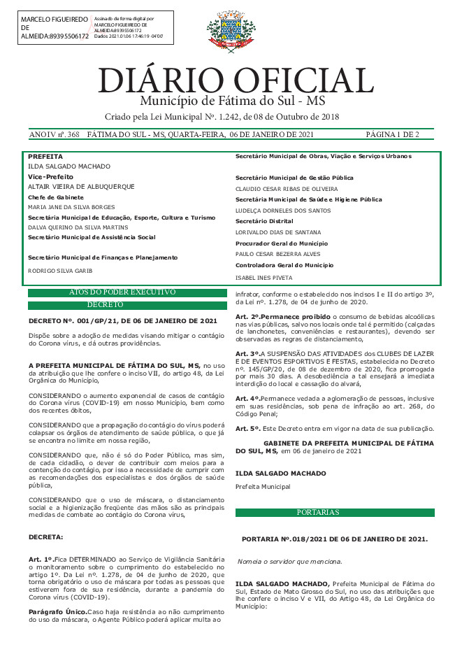 Diário Oficial - Edição nº 368