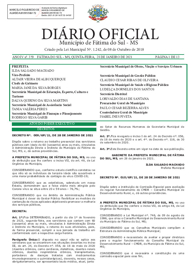 Diário Oficial - Edição nº 379