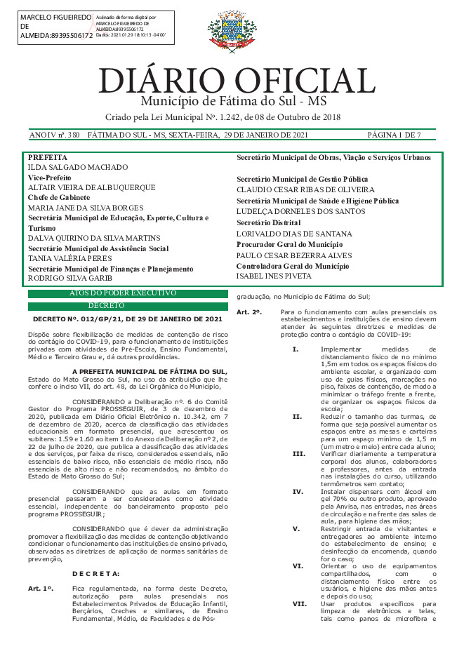 Diário Oficial - Edição nº 380