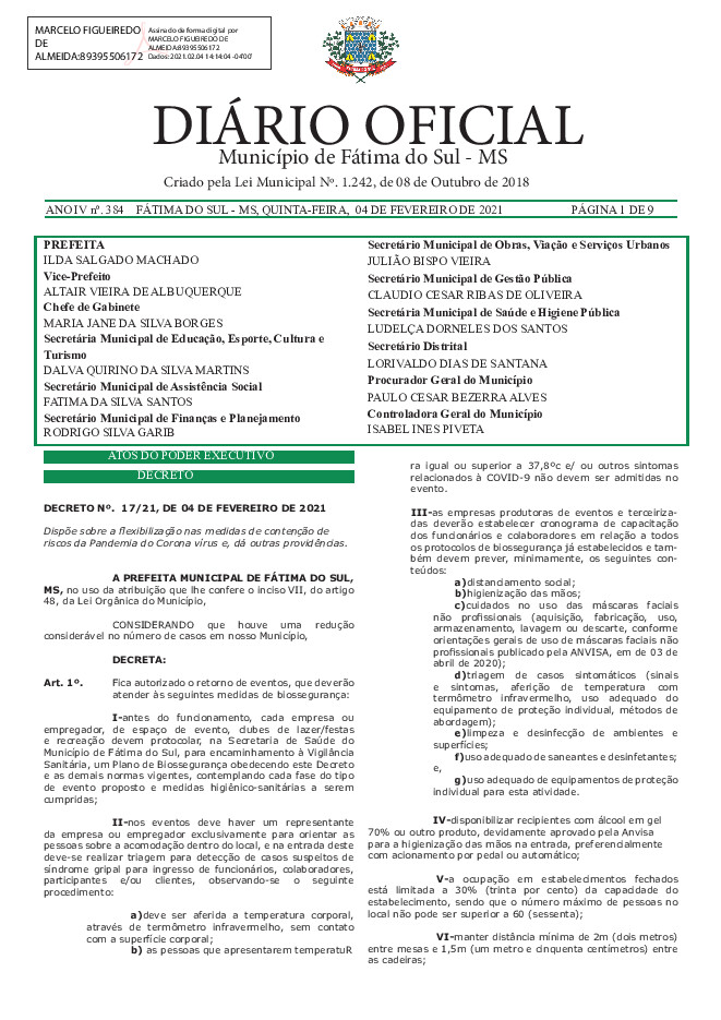 Diário Oficial - Edição nº 384