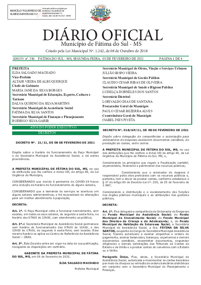 Diário Oficial - Edição nº 386