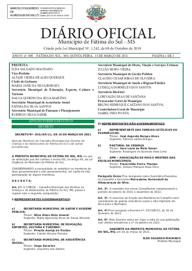 Diário Oficial - Edição nº 409