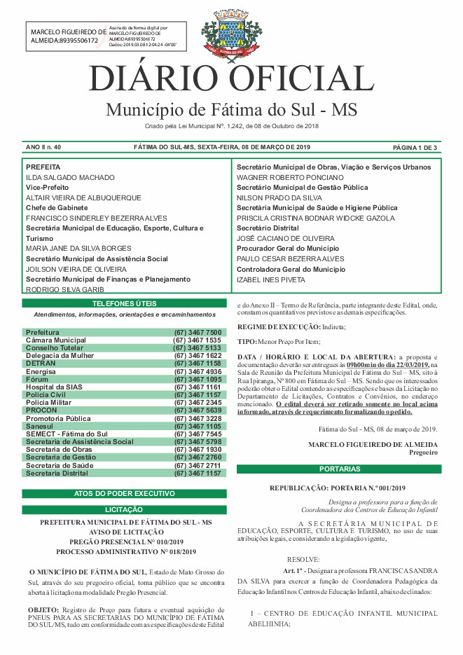 Diário Oficial - Edição nº 40