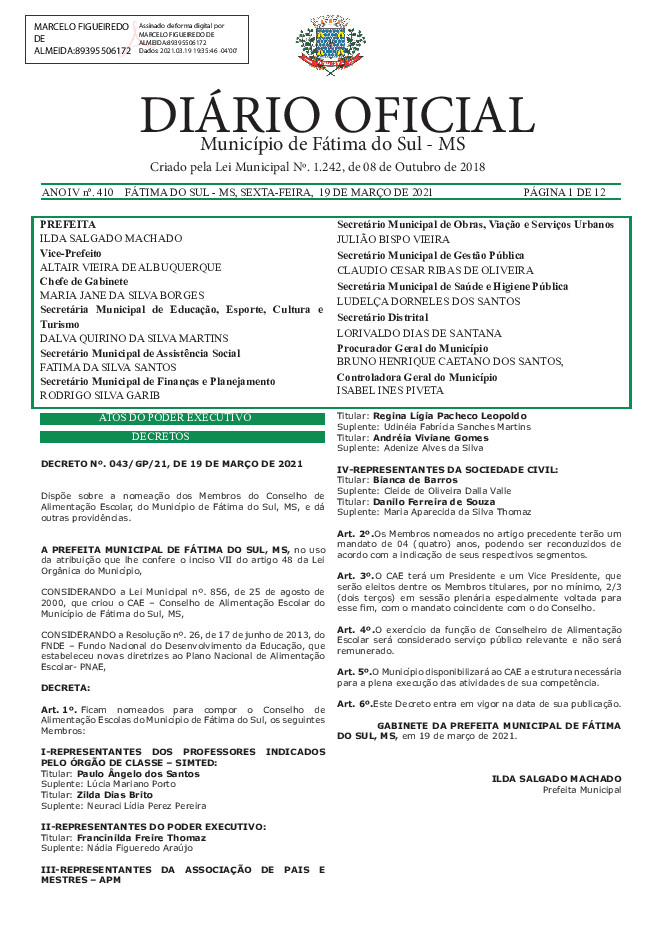 Diário Oficial - Edição nº 410