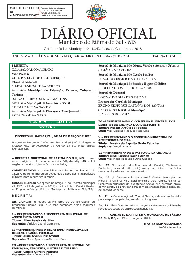 Diário Oficial - Edição nº 413