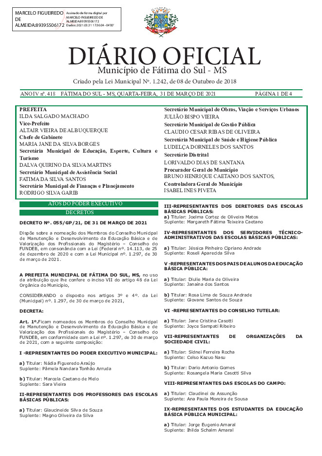 Diário Oficial - Edição nº 418