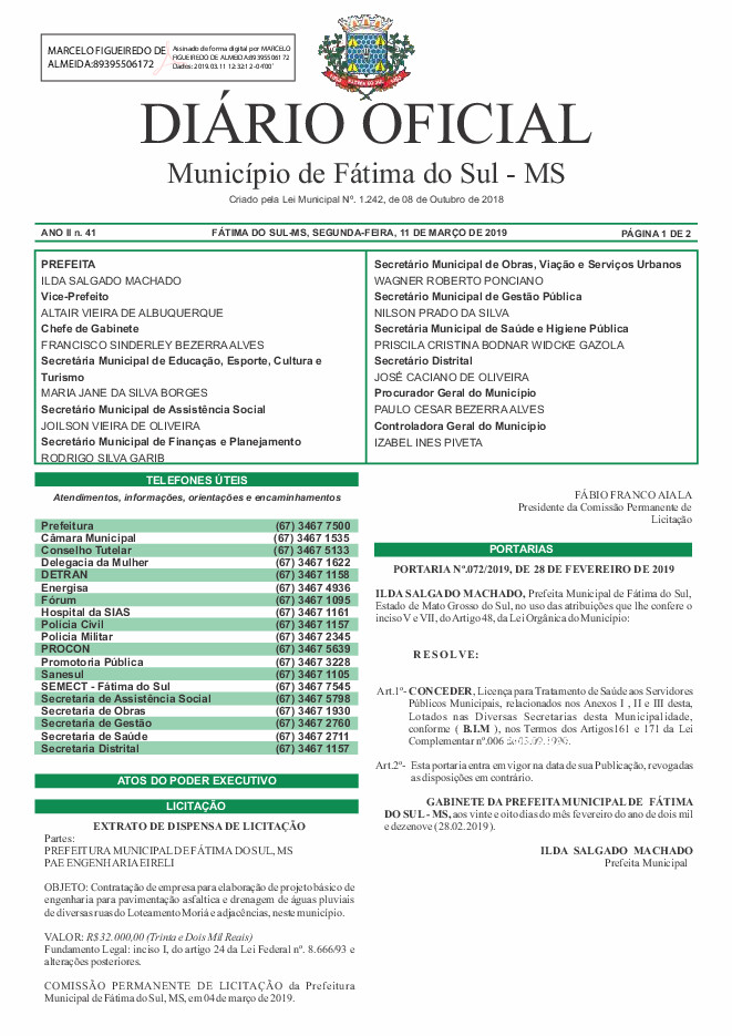 Diário Oficial - Edição nº 41