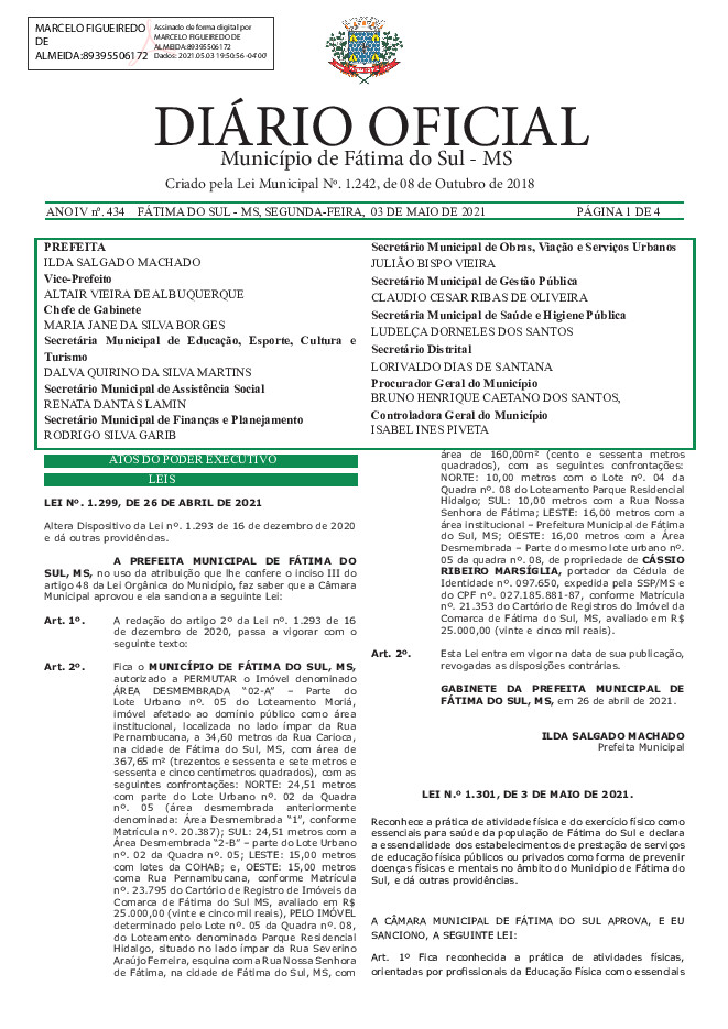 Diário Oficial - Edição nº 434