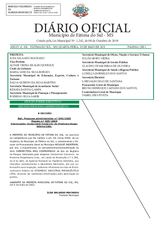 Diário Oficial - Edição nº 436