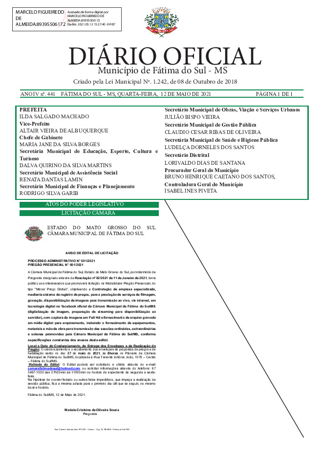 Diário Oficial - Edição nº 441