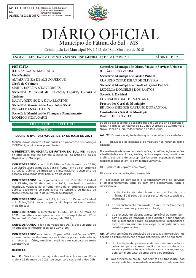 Diário Oficial - Edição nº 442