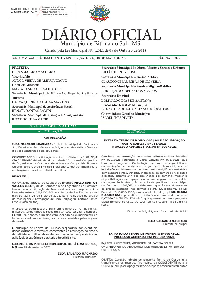 Diário Oficial - Edição nº 443