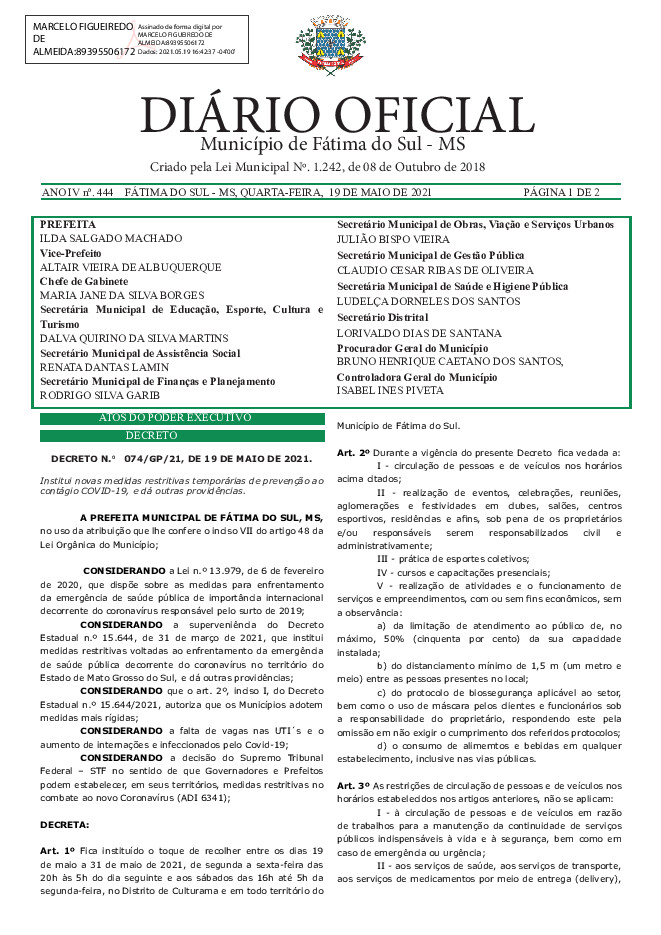 Diário Oficial - Edição nº 444