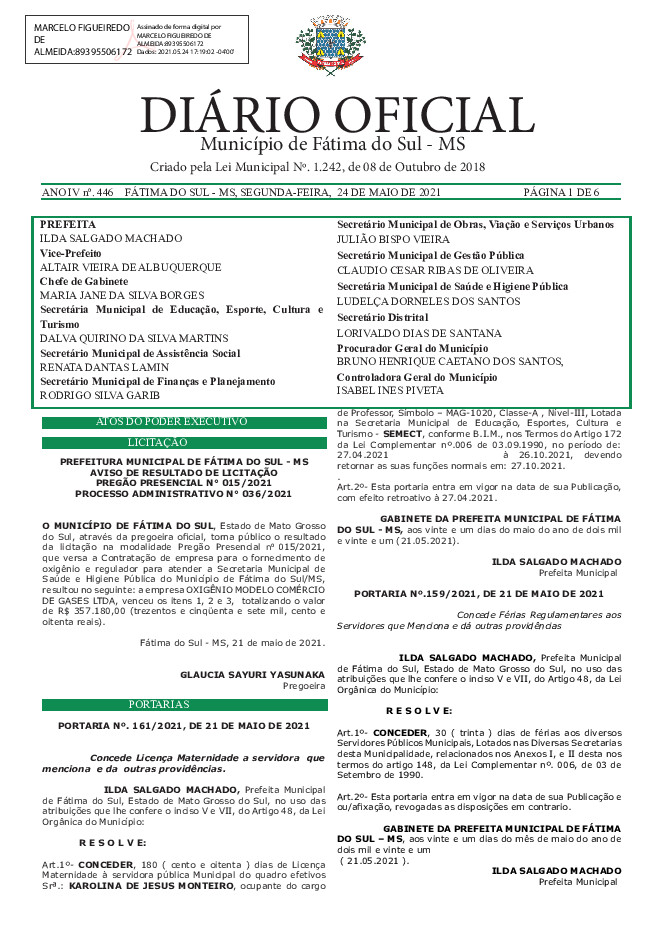 Diário Oficial - Edição nº 446