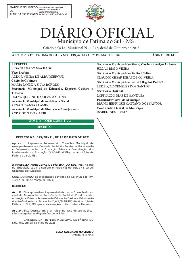 Diário Oficial - Edição nº 447