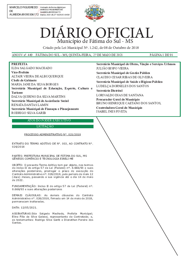 Diário Oficial - Edição nº 449