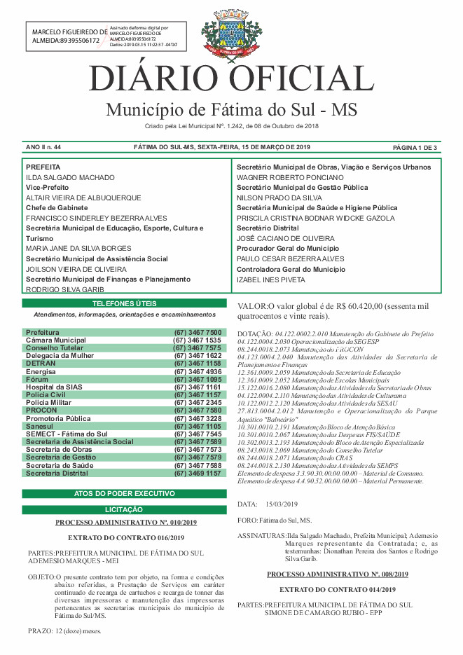 Diário Oficial - Edição nº 44